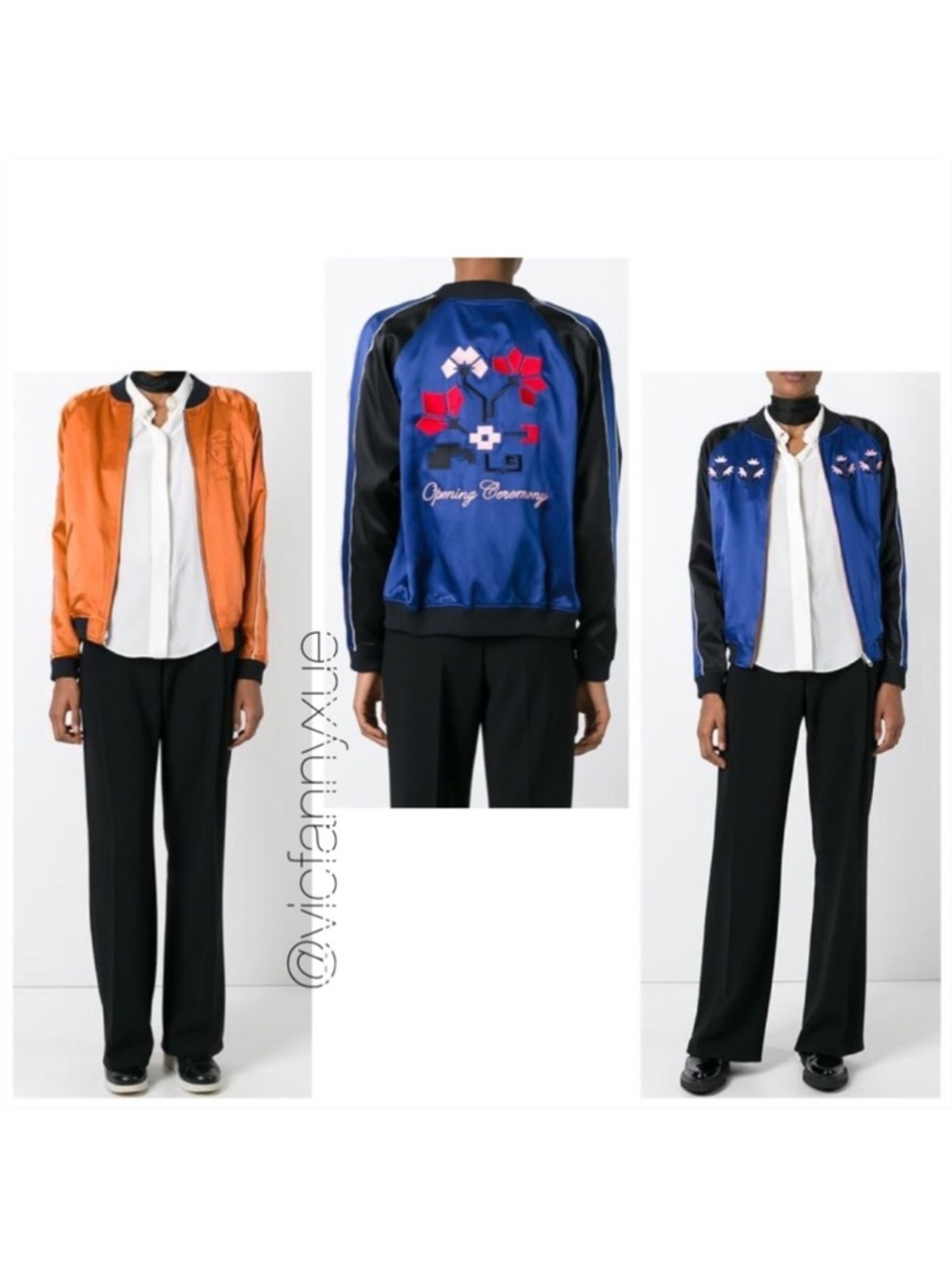 Opening Ceremony reversible embroidered silk souvenir jacket xs